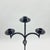 Hand Forged Wrought Iron Candelabra 33″ (83cm) Antique Copper Patina 3-Arm Twist & Basket Design Candle Holder Rustic Fireplace Decor For Sale - Image 4 of 7