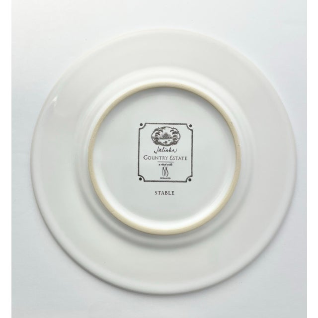 Juliska “Country Estate, Flint (Gray)” 4 Stoneware Dessert or Pie Plates For Sale - Image 4 of 4