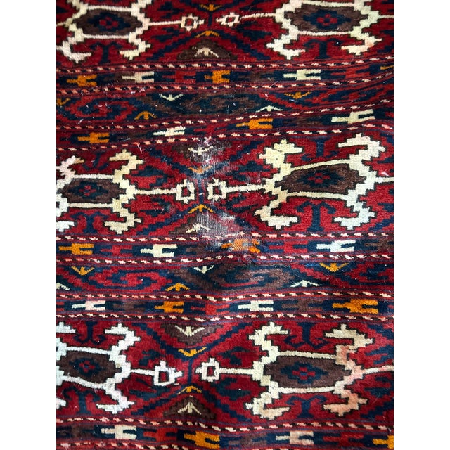 Antique Persian Torkman , 4'2" X 9'7" For Sale - Image 11 of 14