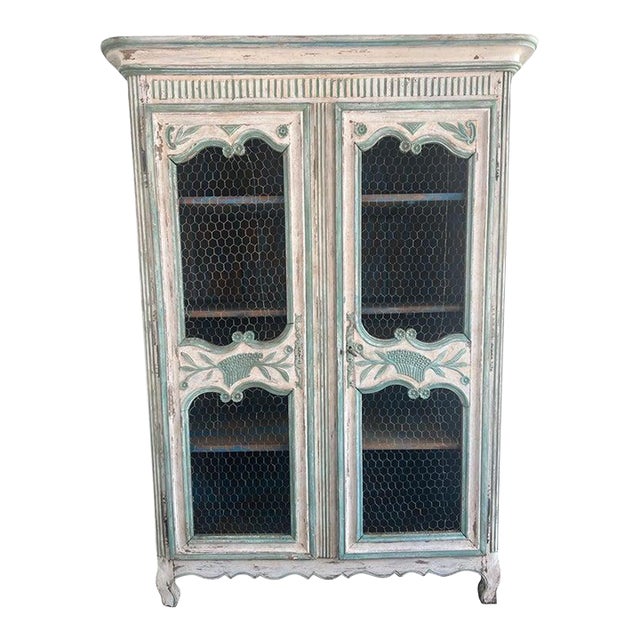 19th C. French Painted Armoire For Sale