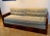 1940s Art Deco Upholstered Mahogany Sofa Day Bed with Celadon Velvet Fabric For Sale - Image 9 of 10