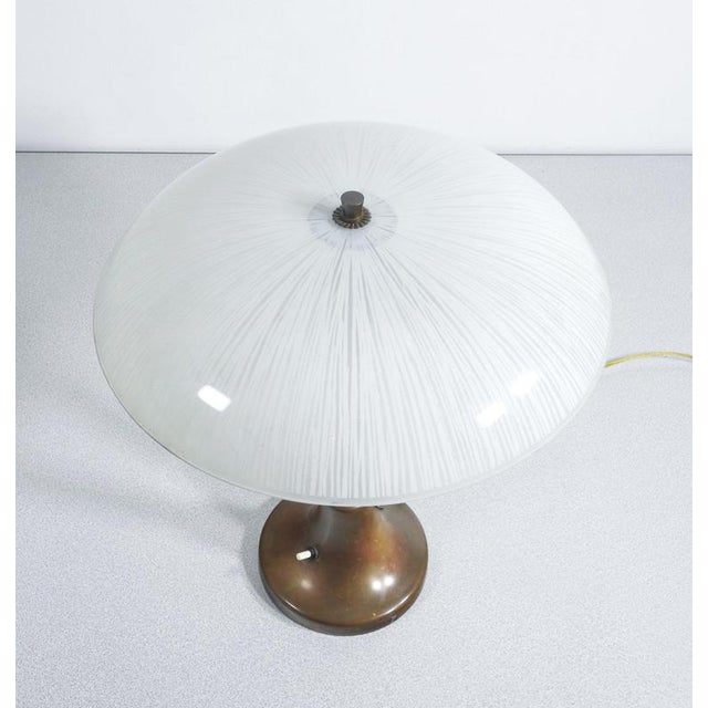 Art Deco Bronze and Glass Lamp, Early 20th Century For Sale - Image 5 of 14