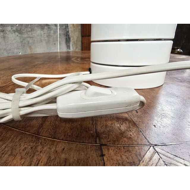 Lanterna Danica White Metal Table Lamp by Jorgen Buchwald for Nordlux, 1980s For Sale - Image 9 of 11