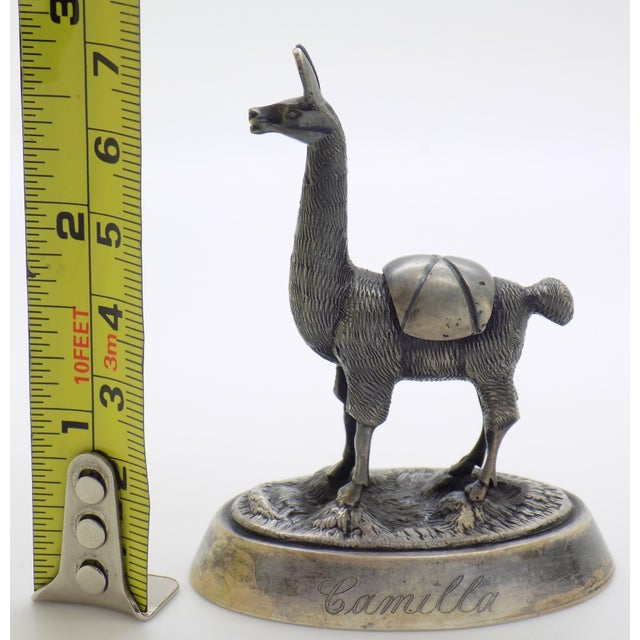 1.8-oz. Vintage Peruvian Handmade Genuine Sterling 925 Silver Camusso Brand Llama Figurine For Sale - Image 11 of 11