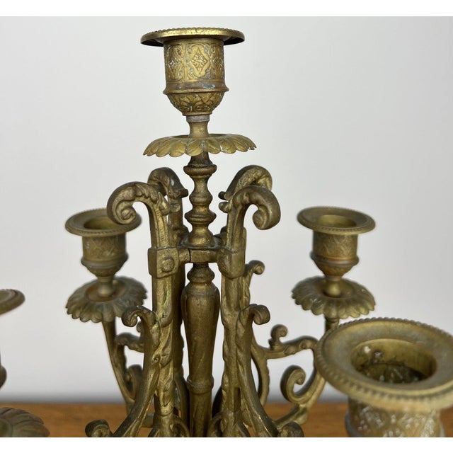 Metal Vintage French Style Candleholders, Set of 2 For Sale - Image 7 of 14