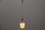 Metal Small Vintage Space Age Opal Glass Hanging Lamp with Chrome, 1960s For Sale - Image 7 of 8