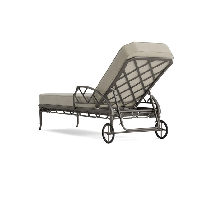 Not Yet Made - Made To Order Brown Jordan Calcutta Adjustable Chaise Lounge, Mica frame with Fusion Meadow fabric For Sale - Image 5 of 11