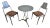 Robert Josten Aluminum Chair and Table - Set of 3 For Sale