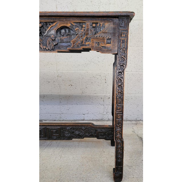 Highly Carved Alter / Console Table From Shanghai For Sale - Image 4 of 18