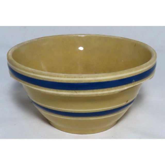 Antique Mocha Yellow Ware Pottery Kitching Mixing Bowl For Sale - Image 13 of 13