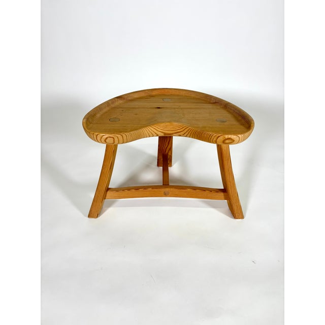 Vintage Pine Barn Stool by Krogenäs Furniture, 1960s For Sale - Image 8 of 11