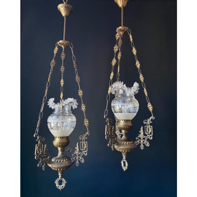 Antique Pendant Lights, 1960s, Set of 2 For Sale - Image 3 of 13