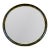 Oversized Black & Gold Lacquer Hand-Painted Chinoiserie Round Mirror 36 Inch Diameter For Sale