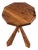 Walnut Nonagonal Side Table With Tripod Base by Michael Maximo For Sale