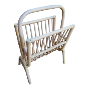 Vintage Blonde Bamboo Magazine Rack