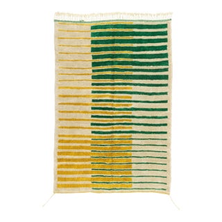 Premium Hand-Knotted Moroccan Wool Rug | 10'2" X 6'9" | One of a Kind For Sale