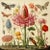 Campaign Insects and Flowers – Natural History Fine Art Print For Sale - Image 3 of 3