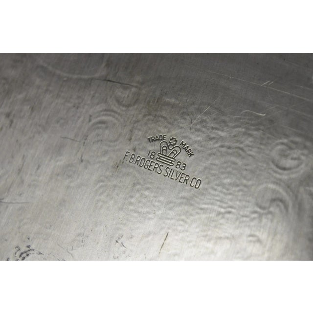 Vintage Fb Rogers Victorian Silver Plated Narrow Serving Platter Bar Tray For Sale - Image 12 of 14