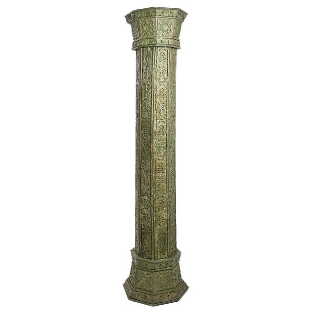 Large Carved Wooden Columns, Set of 4 For Sale - Image 5 of 11
