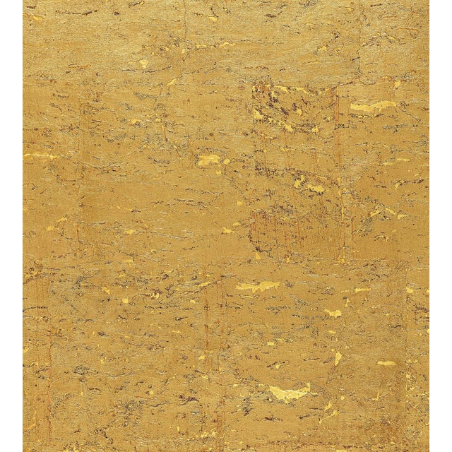 Contemporary The House of Scalamandré Metal Cork Wallcovering, Gilt For Sale - Image 3 of 3