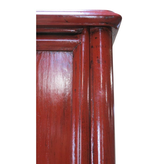 Wood Catalpa Wood Square Corner Armoire For Sale - Image 7 of 11
