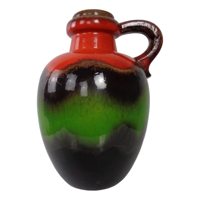 Large Glazed Pop Art Lava Ceramic 486-48 Vase from Scheurich, Germany, 1970s For Sale