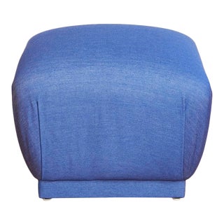 Karl Springer-Style Souffle Pouf Ottoman For Sale
