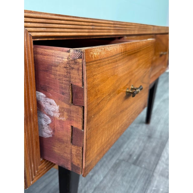 Vintage Italian Console Table in Walnut Burl, 1950s For Sale - Image 12 of 18