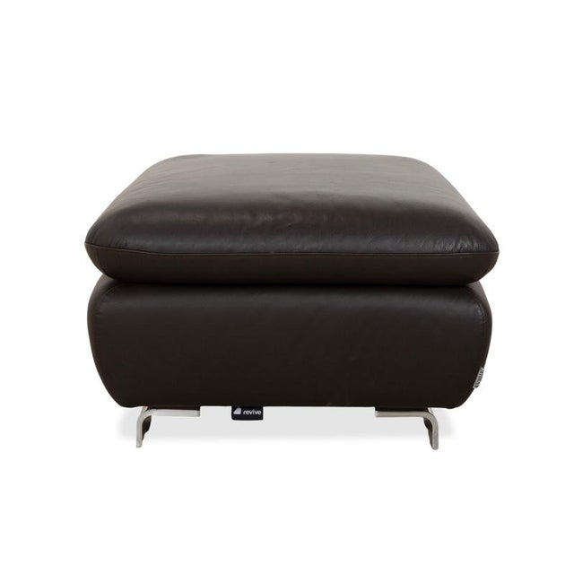 Brown Leather Stool from Willi Schillig For Sale - Image 11 of 12
