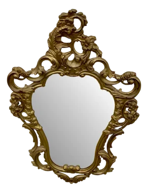 Vintage Baroque Mirror in Gilded Wood, 1980s