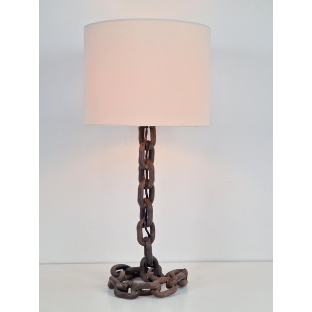 1980s Brutalist Chain Table Lamp attributed to Franz West, 1980s For Sale - Image 5 of 11
