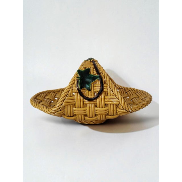Woven Earthenware Basket from Vallauris, 1970s For Sale - Image 3 of 8