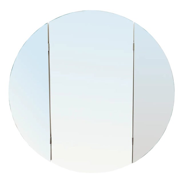 Vintage Wall Folding Mirror in White, 1975 For Sale