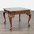Traditional Cherrywood End Table With Cabriole Legs and Glass Insert For Sale - Image 3 of 6