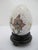 Early 20th Century Chinese Cloisonne White Hand Painted Enamel Bird & Lotus in Clouds Egg With Stand For Sale - Image 5 of 8