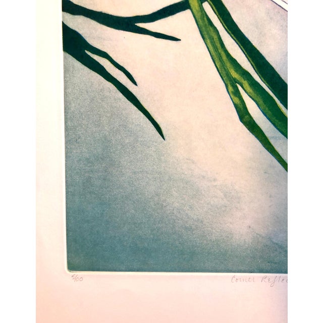 Printmaking Materials Jane Goldman, Jane Goldman Contemporary Floral Luminous Color Etching Flowers Chinese Geishas, 1982 For Sale - Image 7 of 11