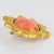 Metal Chantal Thomass Paris Gilded Clip Earrings with Pink Salmon Ceramic Cabochons For Sale - Image 7 of 8