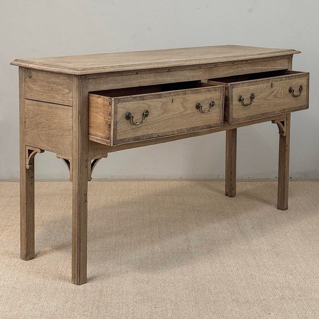 18th Century English Stripped Oak Dresser ~ Sofa Table ~ Console For Sale - Image 15 of 17