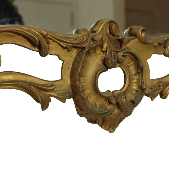 Italian Rococo Style Gilt Crested Mirror, 1960s For Sale - Image 17 of 18