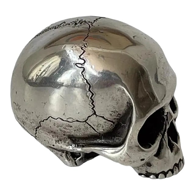 1980s Fine Contemporary .999 Silver Sculptural Paperweight For Sale