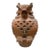 Vintage Italian-Style Terracotta Owl Garden Statue & Lantern For Sale