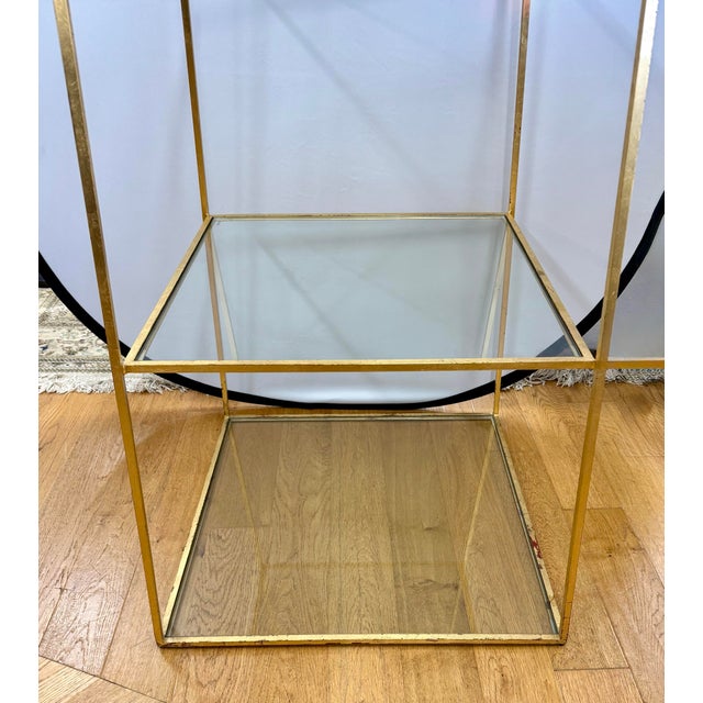Late 20th Century Large Gilt Metal Obelisk Etagere Shelves 76" For Sale In New York - Image 6 of 6