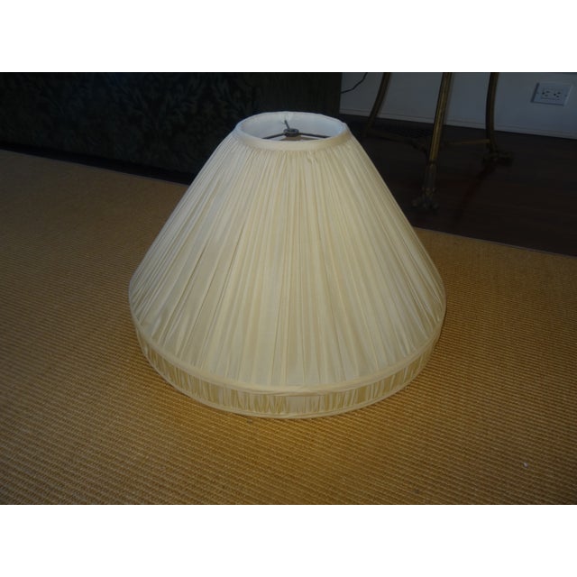 Traditional Late 20th Century Custom Silk Lamp Shade Pair Available For Sale - Image 3 of 4
