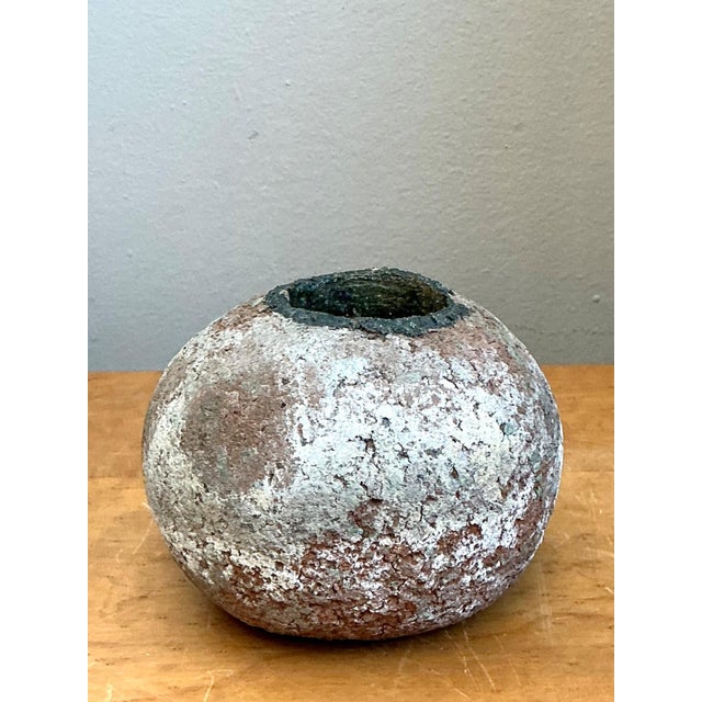 Vintage Handcrafted Earthenware Vessel For Sale - Image 15 of 16