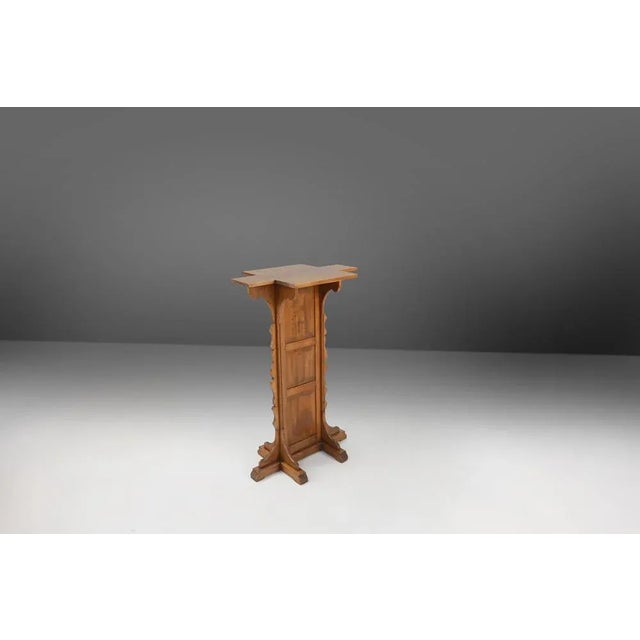 Brown French Wooden Church Console, 1900s For Sale - Image 8 of 11