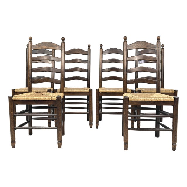 French Farmhouse Dining Chairs – Set of 6 For Sale