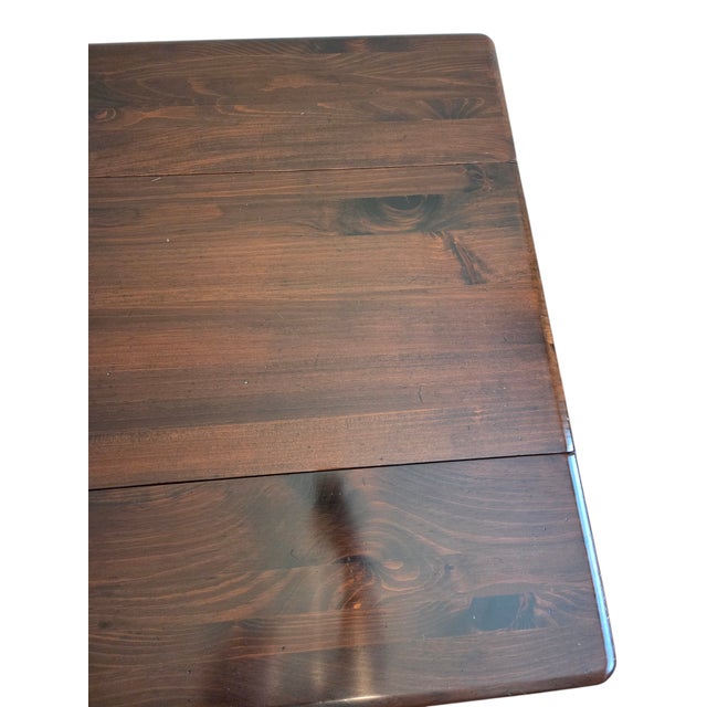 1970s Ethan Allen Old Tavern Pine T Cart Bar Server Liquor Drop Leaf For Sale - Image 17 of 18