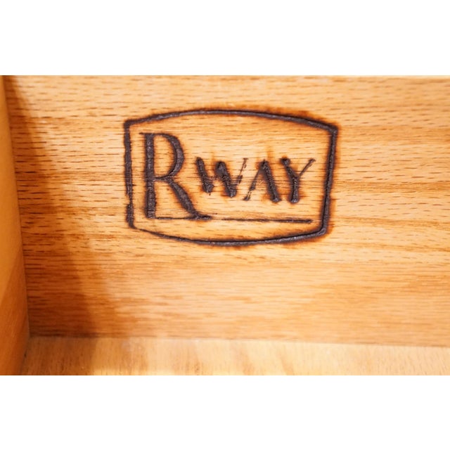 Rway Furniture Solid Hard Rock Maple Italian Neoclassical Tuscan Style 20" Tiered Nightstand For Sale - Image 9 of 13