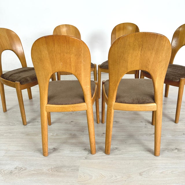 Brown Danish Dining Chairs by Niels Koefoed – Set of 6 For Sale - Image 8 of 11