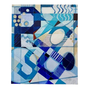 “My Geometric Life” Original Acrylic Painting by Paula DeStefanis